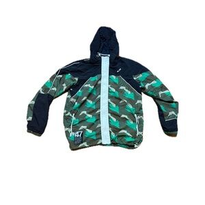 LRG Black camo windbreaker Textured Jacket zip up hoodie